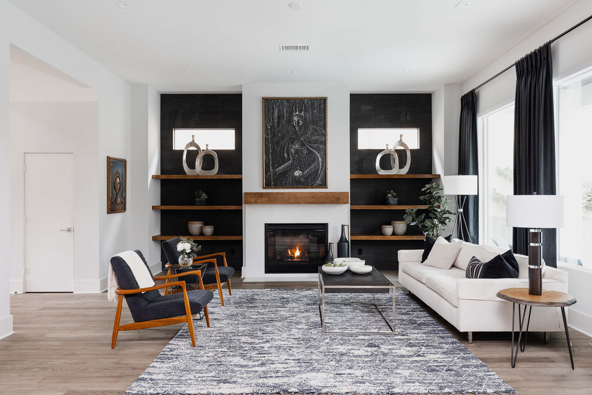 living room interior design asheville